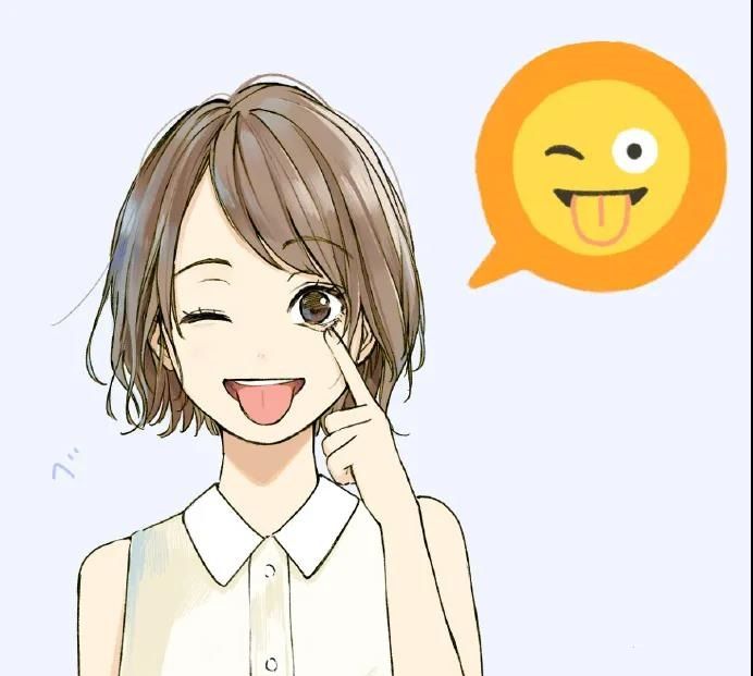 emoji大图女孩图片