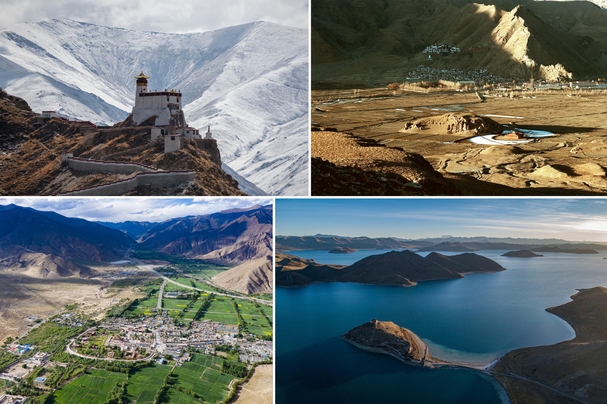 人文灿烂藏文化的发祥地藏民族的摇篮这里是西藏山南市泽当镇全景