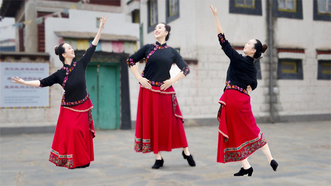 零基础藏族舞《玛尼情歌》手把手教跳,看了就会