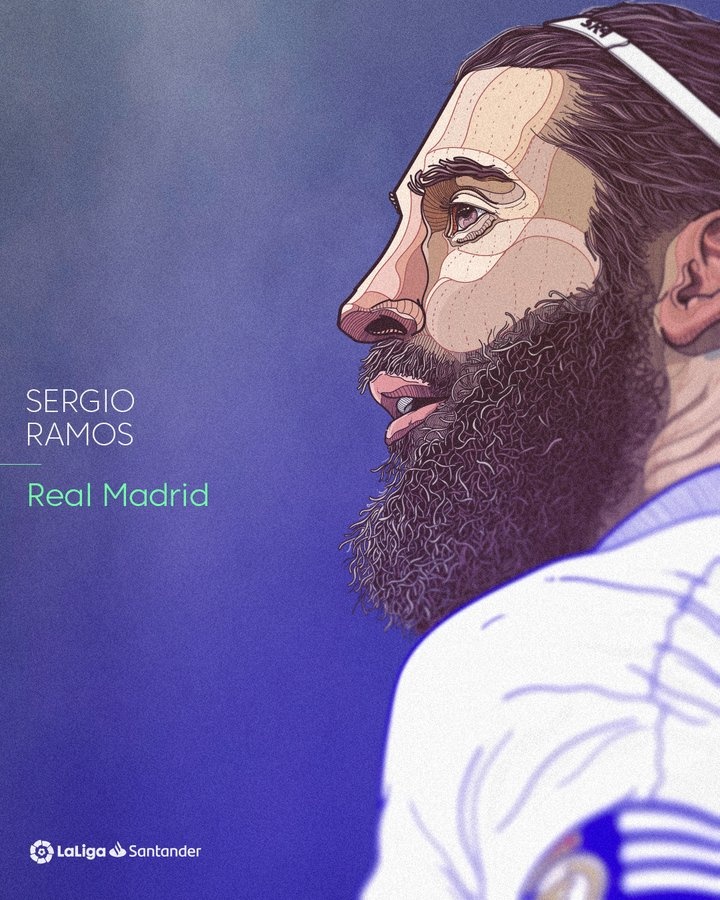 西甲官方致敬拉莫斯:偶像,传奇,队长,冠军,马德里主义者|拉莫斯|西甲