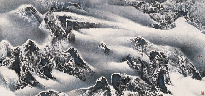 著名画家刘国松精品水墨画作品欣赏