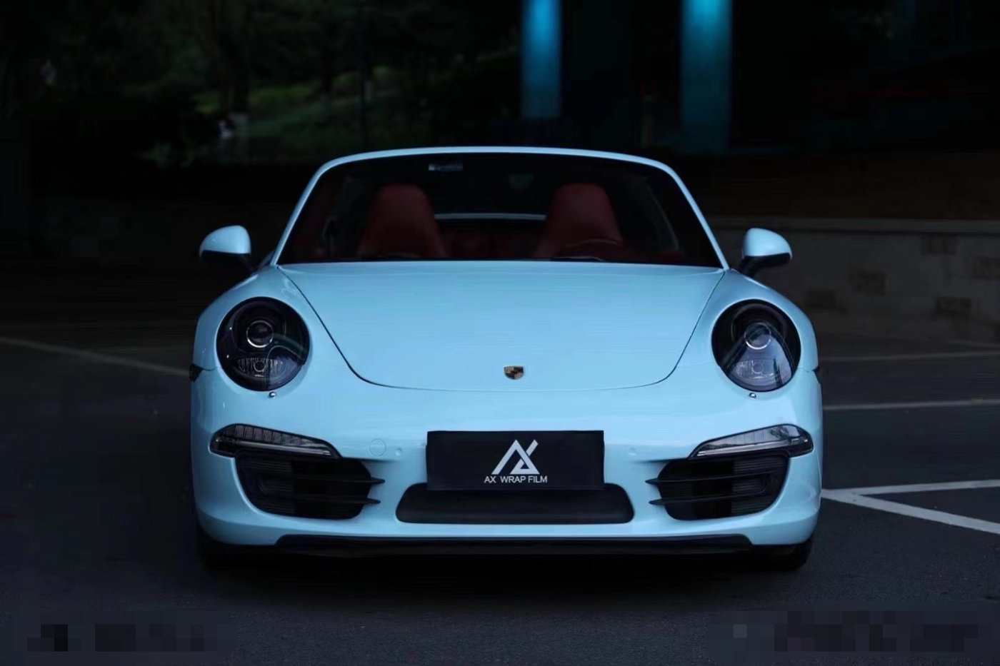 膜呗改色案例:保时捷targa 全车改色冰川蓝 清凉一夏吧