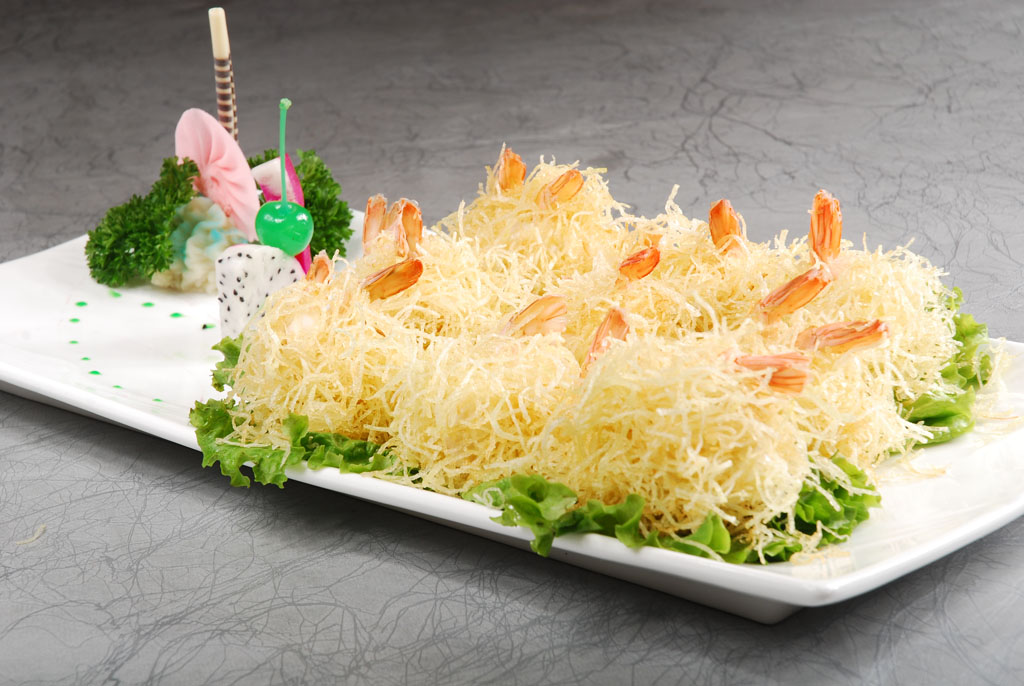 颜值在线的金丝凤尾虾