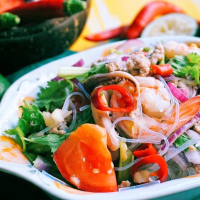 泰式酸辣海鲜粉丝沙拉
