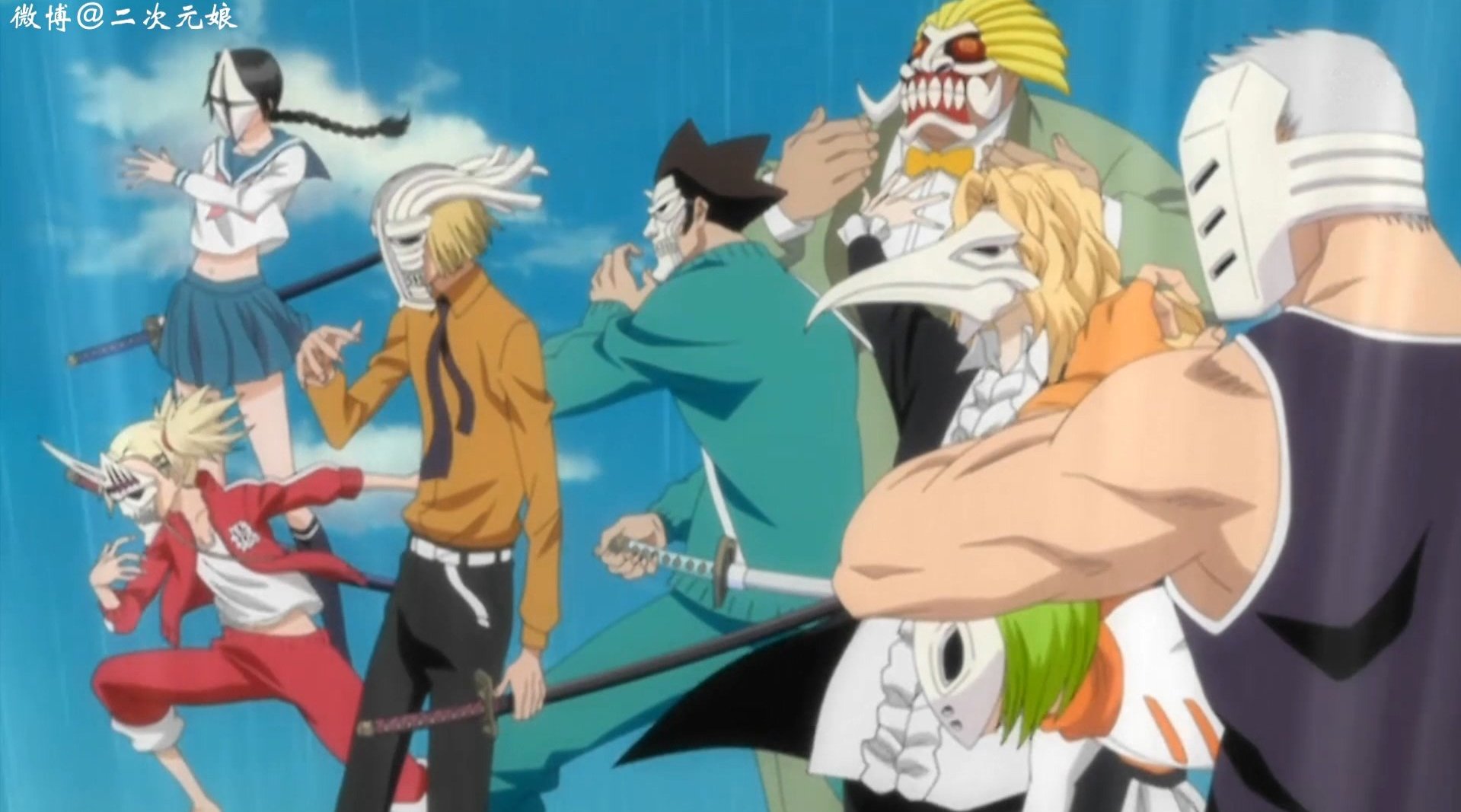 假面军团第一次在现任队长们面前登场