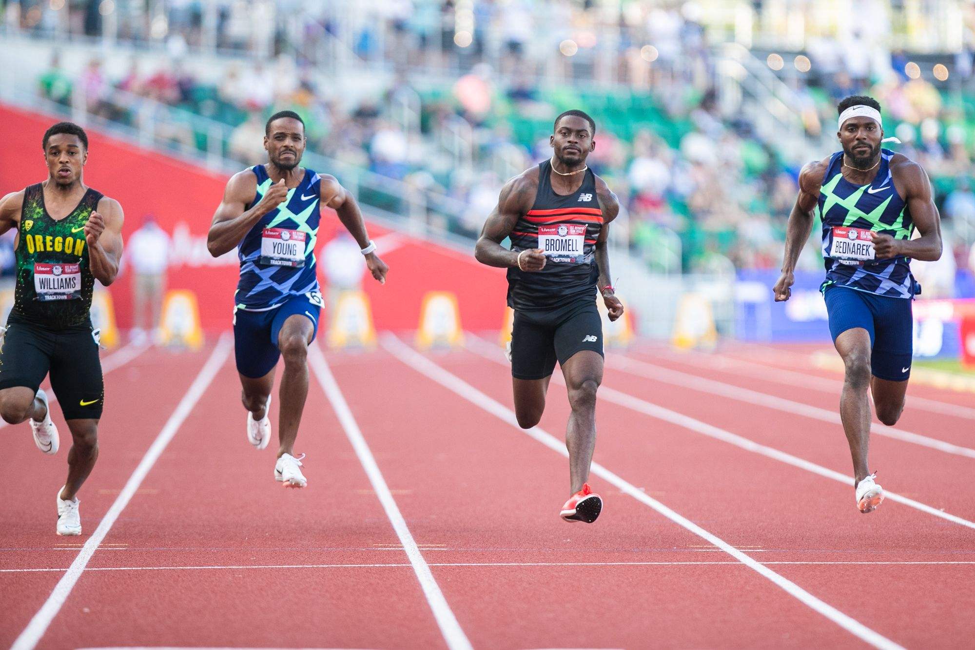 9秒90,布罗梅尔奥运选拔赛百米半决赛再胜加特林 有望夺冠出线