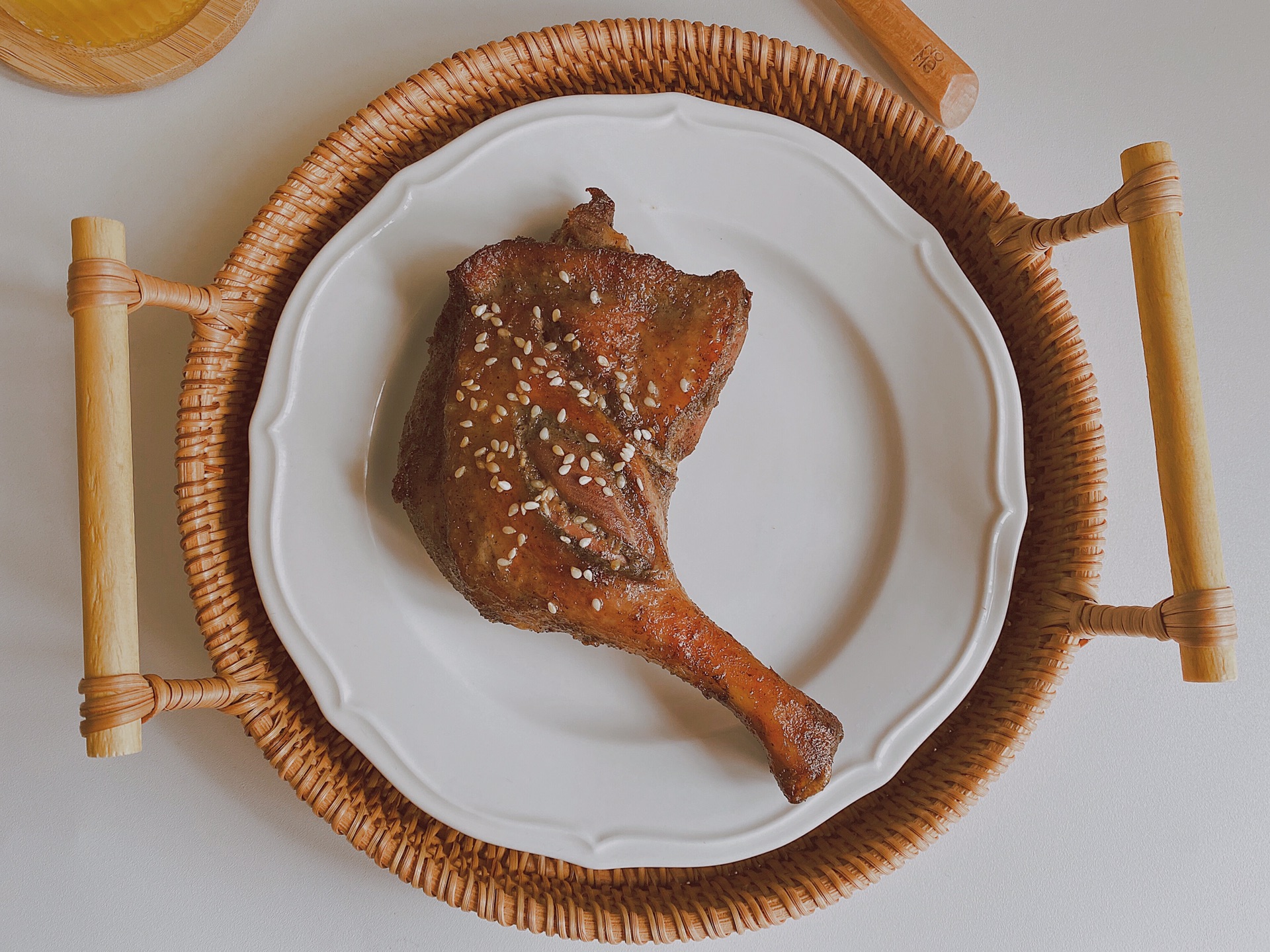 自家轻松做焦香不腻,肉软不柴的孜然烤鸡腿,配方家常味道好!