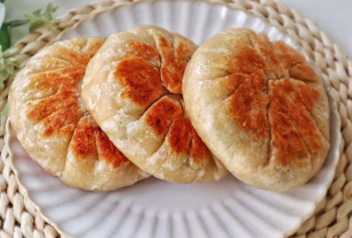 不用和面,手抓饼就能做的素三鲜馅饼,简单好吃,快手又方便|手抓饼|馅