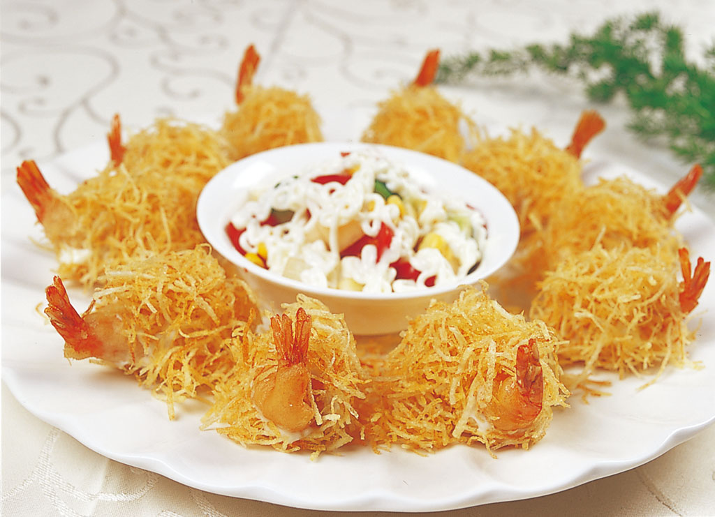 颜值在线的金丝凤尾虾步骤详细