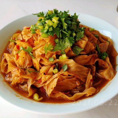 红油辣酱焖豆皮不入味?学我这样做,鲜香可口