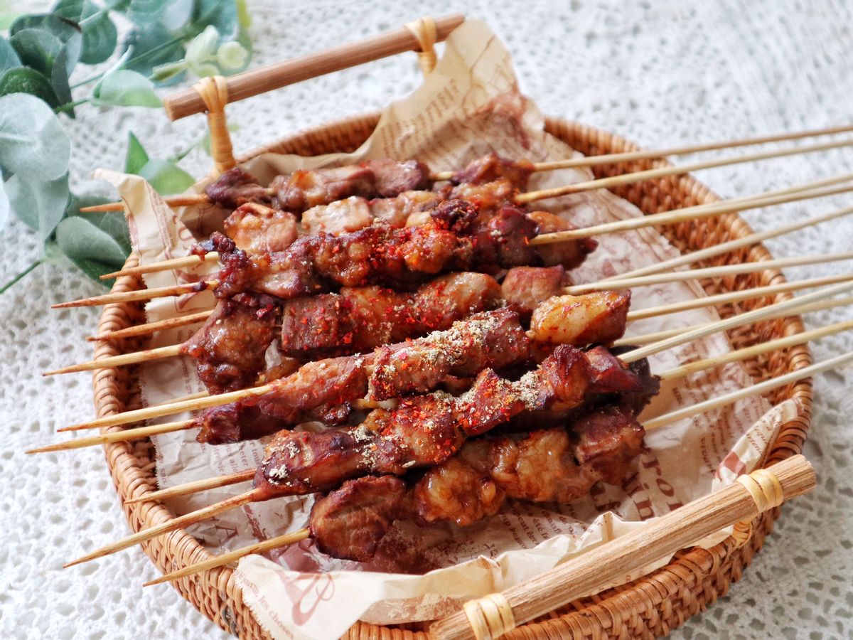 爱吃猪肉串不用出去买,自己在家也能做,简单又省钱,太美味了|猪肉|美