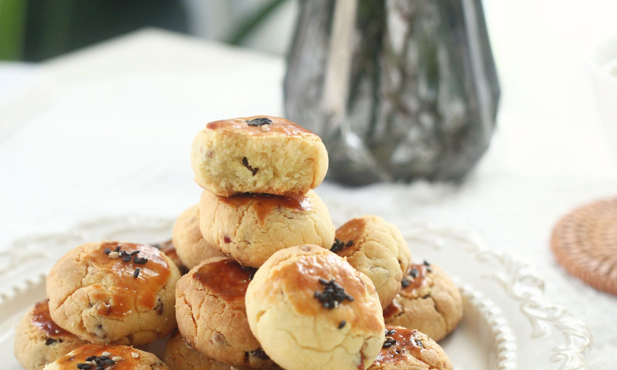 无糖蔓越莓奶酥饼,解馋快手小零食,轻松安排!