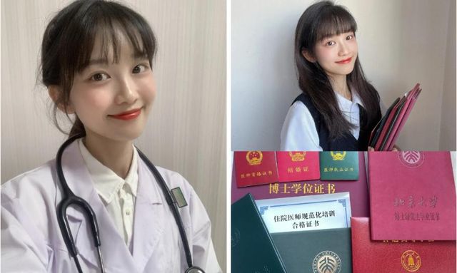 北大"娃娃脸"医学女博士,颜值与实力并存,网友直言生病也值了