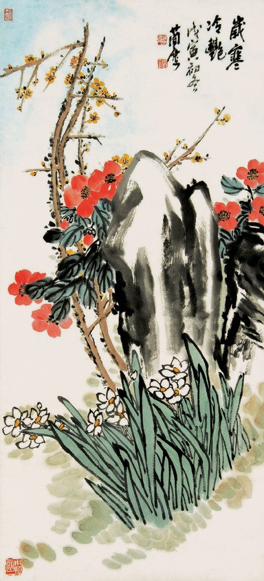 当代国画家徐鹤水仙花写意中国画作品集锦