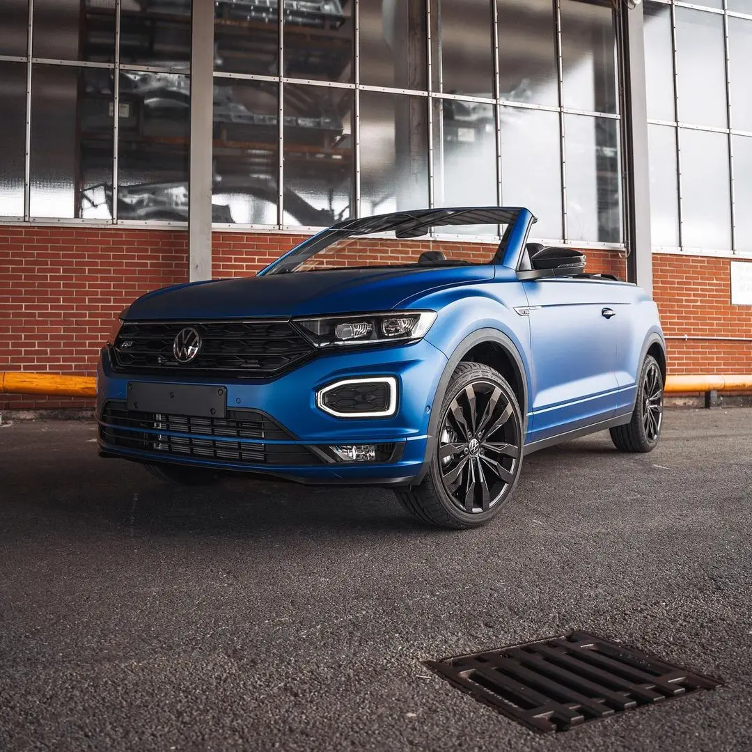 大众t-roc敞篷r-line限量版 磨砂蓝车漆 高级感十足