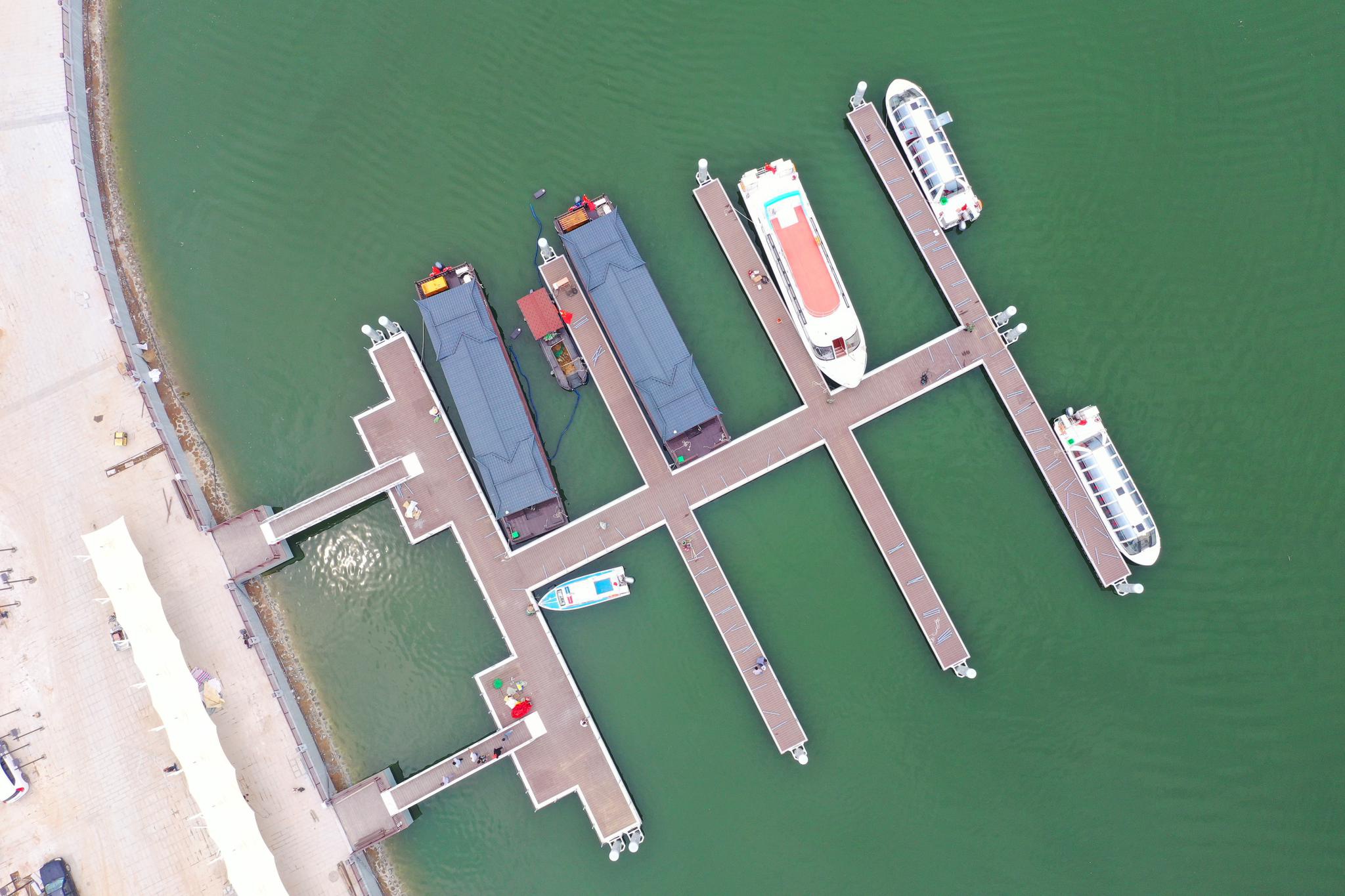 这是6月24日拍摄的北运河香河县中心码头.(贾珺 摄)