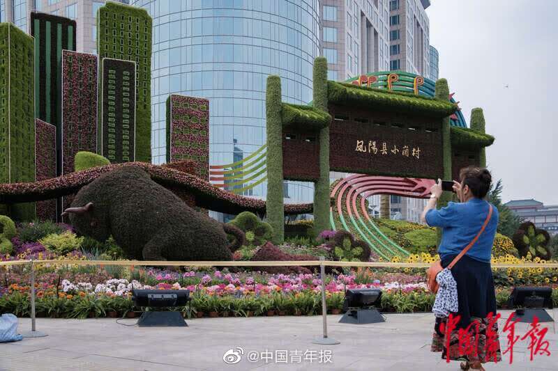 献礼建党百年 长安街沿线主题花坛集体亮相