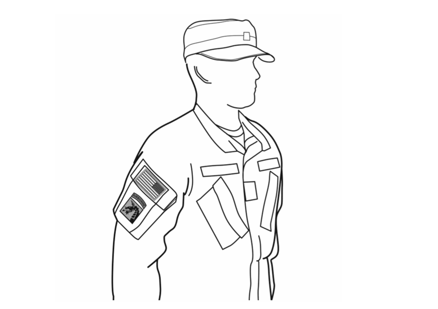 陆军的服装简笔画图片