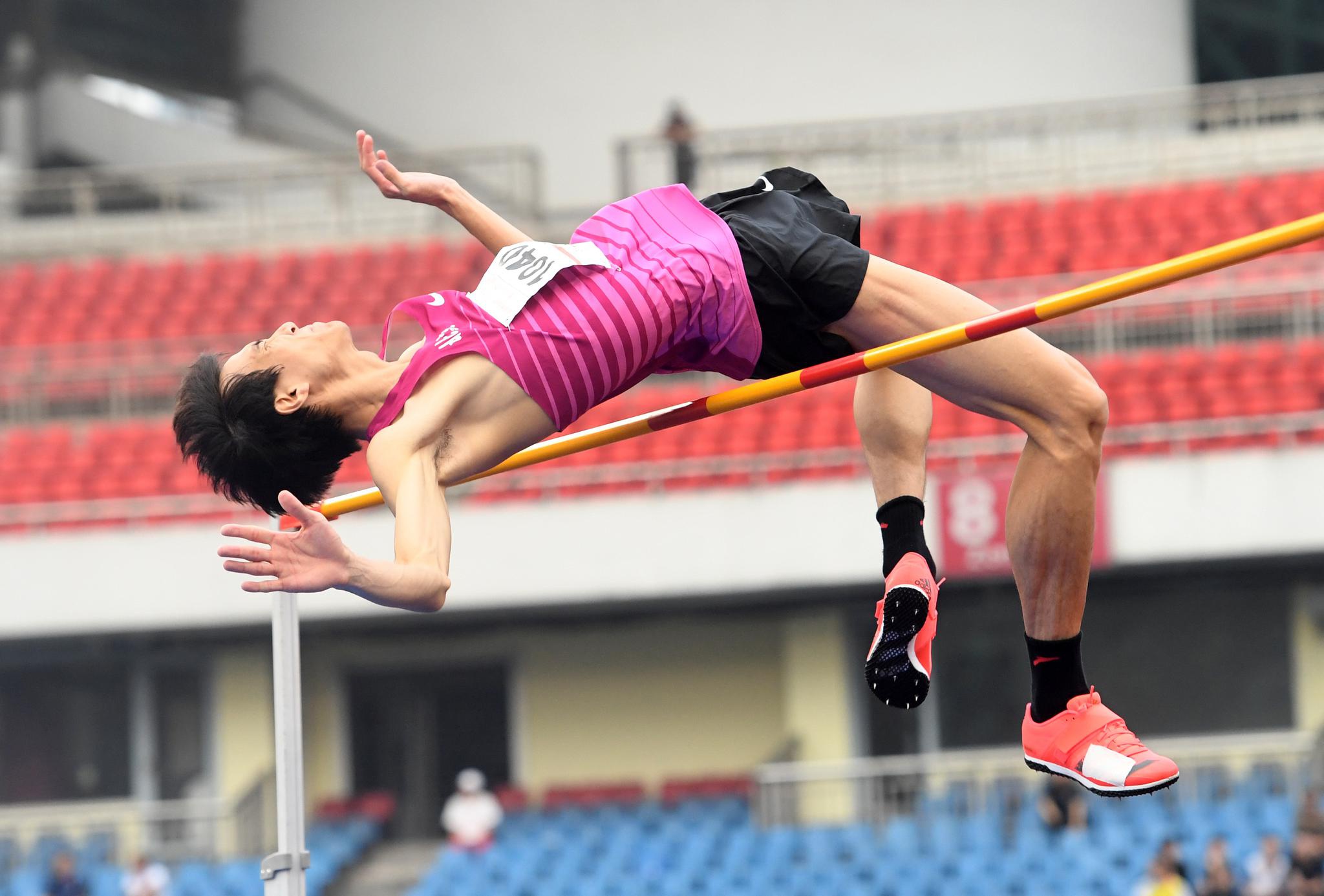 田径——全国锦标赛:男子跳高决赛赛况