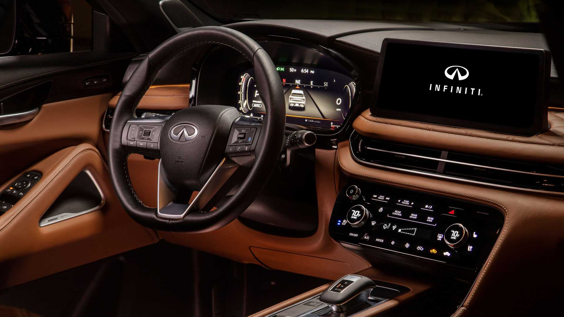 全新一代英菲尼迪qx60内饰是卖点换9at变速箱豪华配置增多