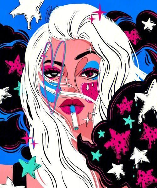 这种画风的人物绘画还不快来尝试一下