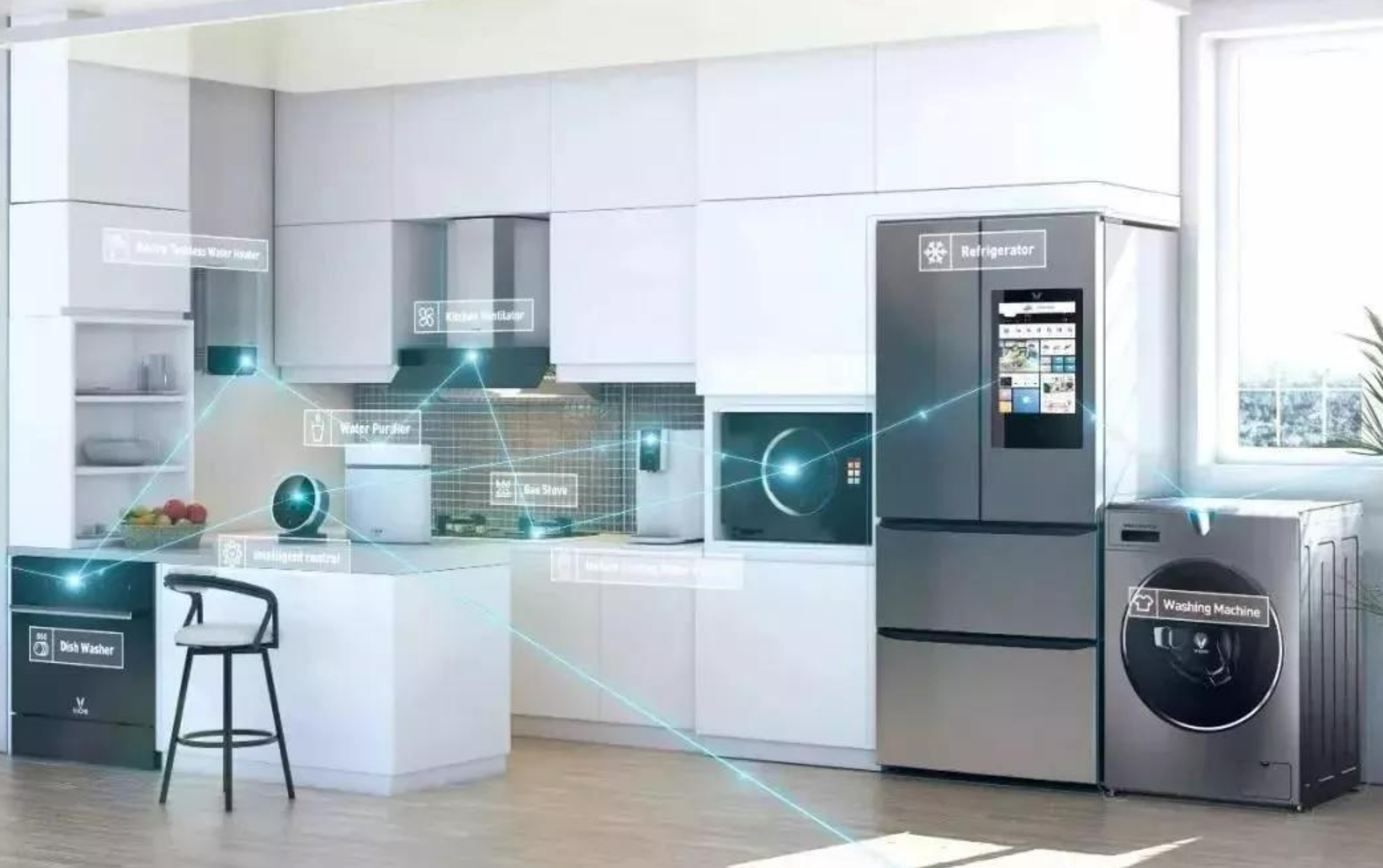 现代智能厨房设备图片