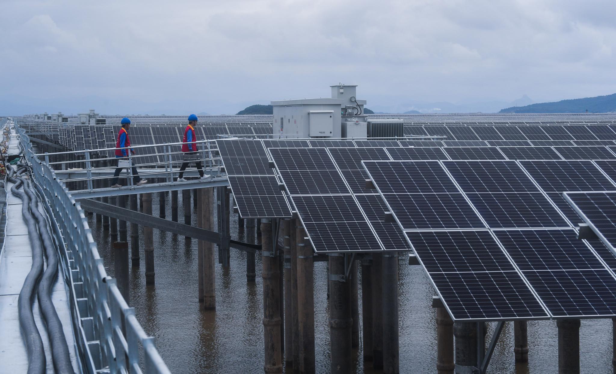 浙江象山滩涂渔光互补光伏项目并网发电