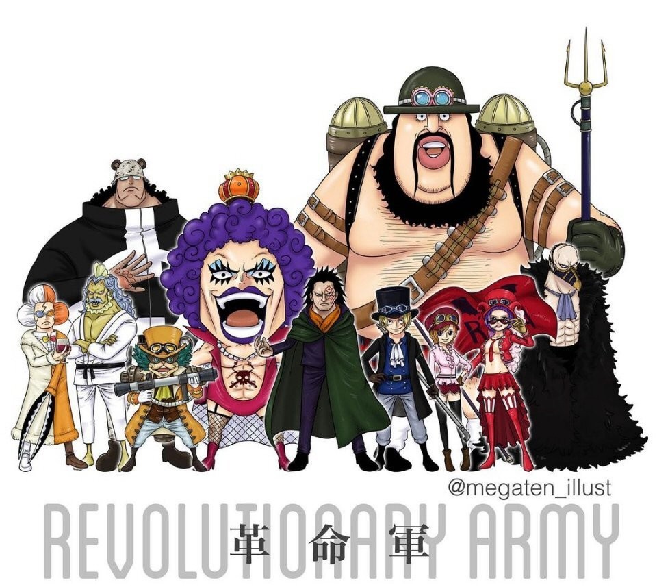 海贼王简约风壁纸分享革命军成员参上