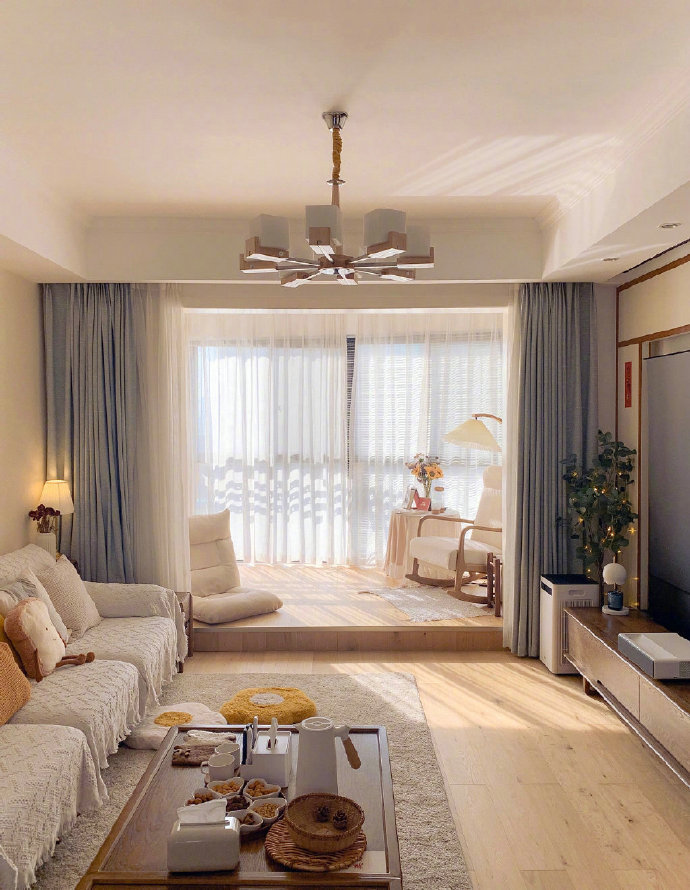 日系小屋客厅春日布置|客厅|日系_新浪新闻