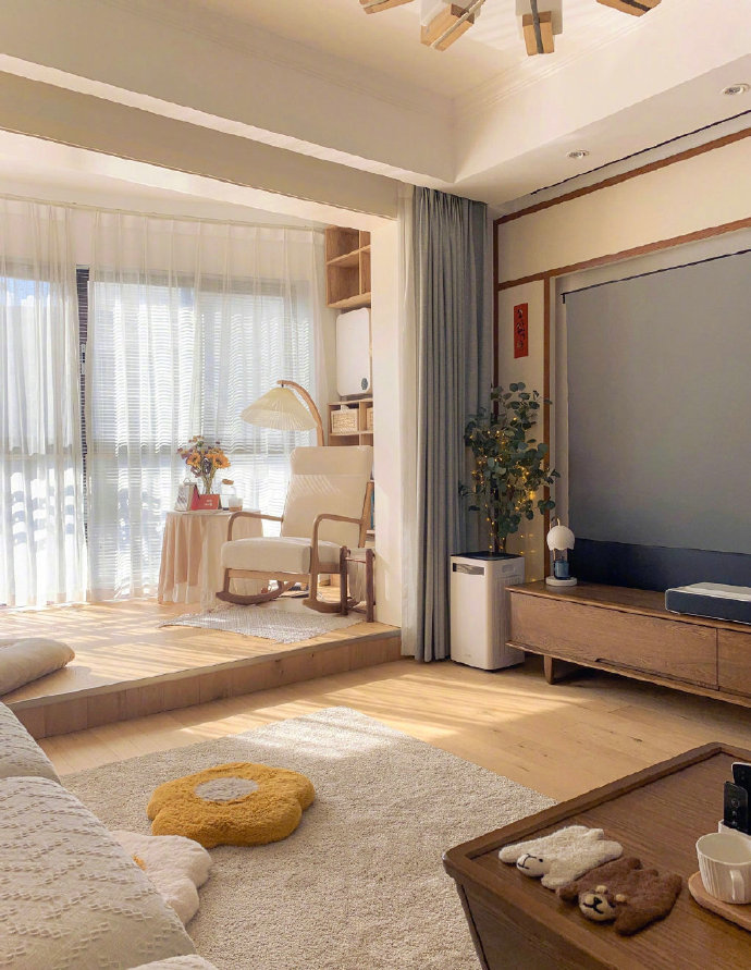 日系小屋客厅春日布置|客厅|日系_新浪新闻