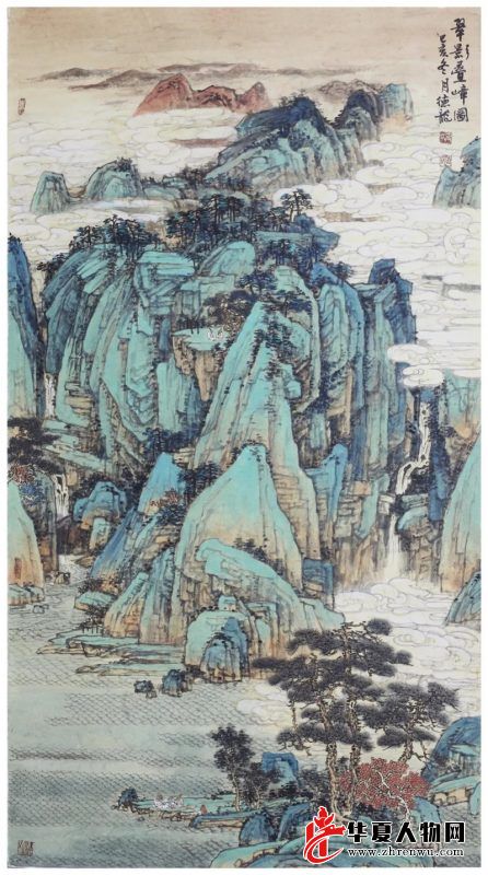 华夏书画艺术人物我与大青绿山水乔德龙