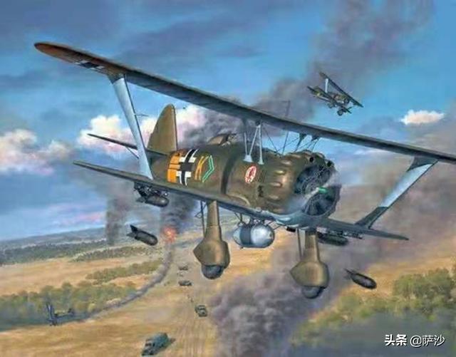 "攻击高度1000米":抗战中国上空的双翼"斯图卡"hs-123战机|戈林|中国