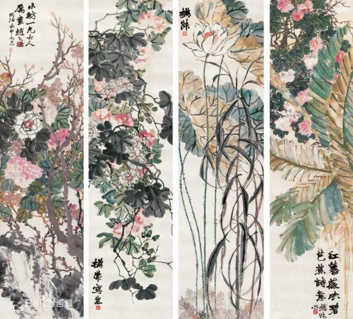 晚清海派花鸟画大师赵之谦的绘画作品欣赏