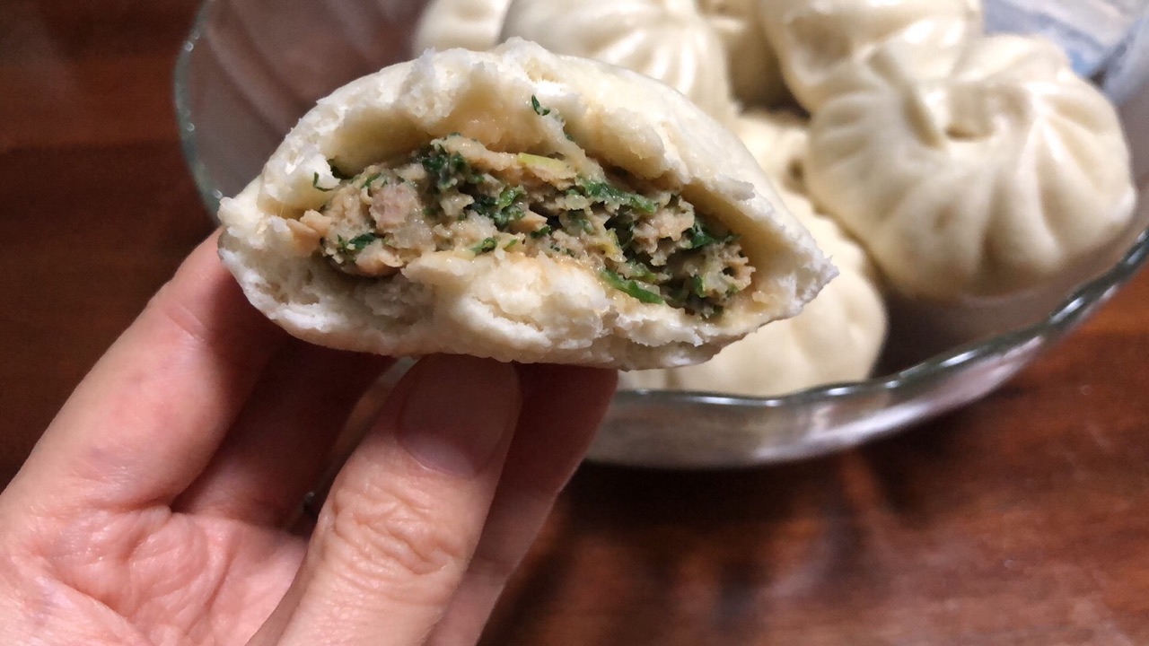 这野菜做馅,蒸出来的包子味道鲜美,大人小孩争着吃|荠菜|野菜|包子