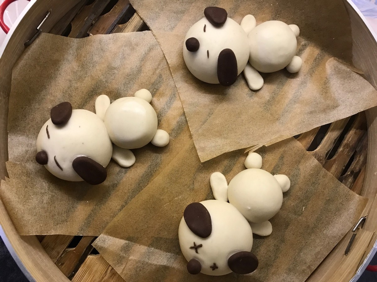 馒头新花样,小狗造型,可爱又好吃|面团|形状|小狗_新浪新闻