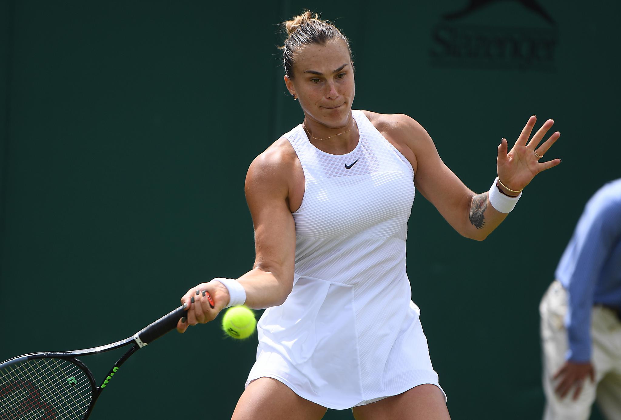 网球温网萨巴伦卡晋级八强