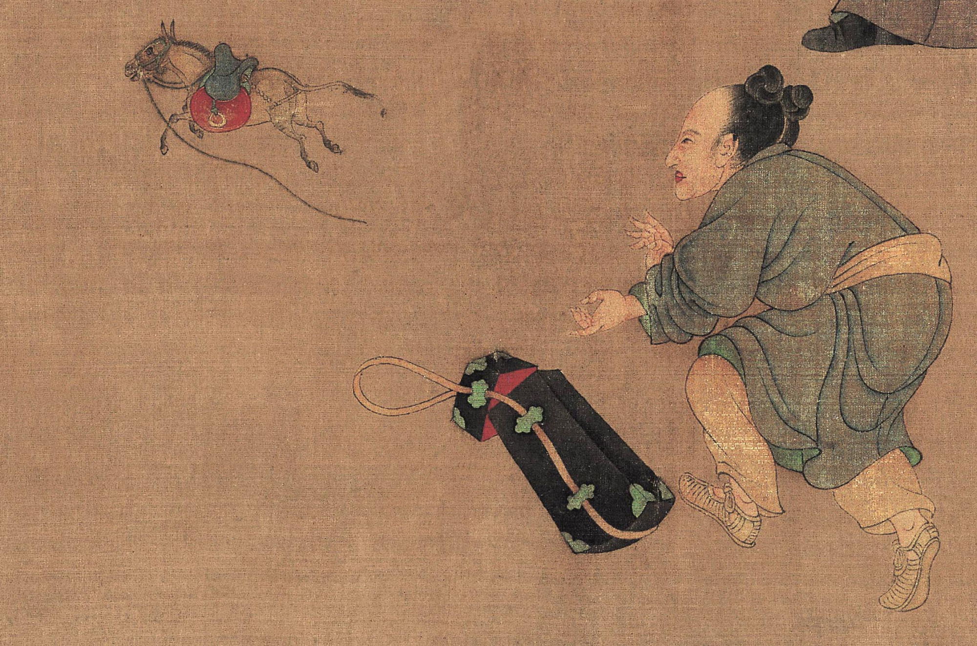 『名画记』任仁发《张果老见明皇图》卷,人物刻画细腻生动