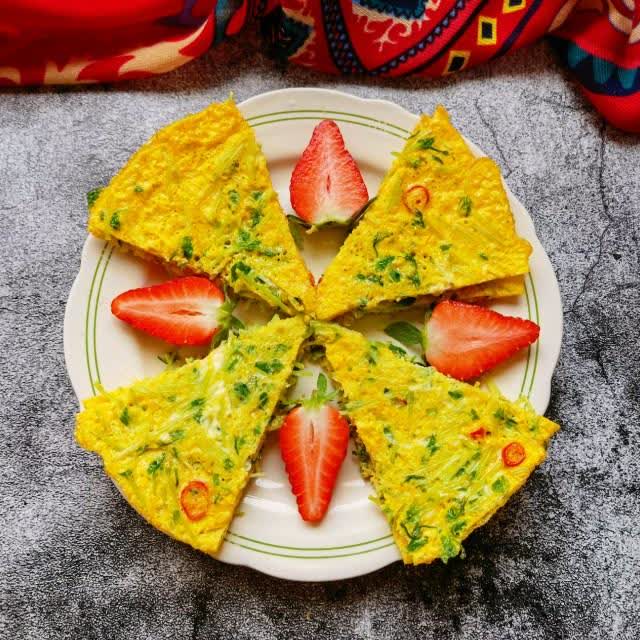 松柳苗鸡蛋饼松柳苗清新的味道特别好吃