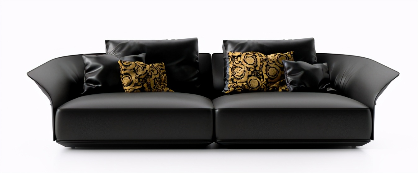 完美的沙发曲线和纯粹的色彩同样彰显出versace独树一帜的品牌