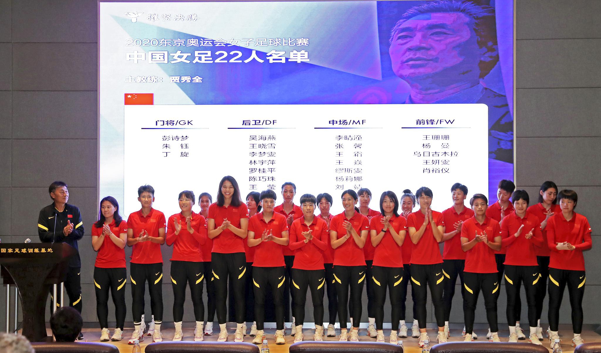 足球中国女足宣布东京奥运会参赛名单并进行训练