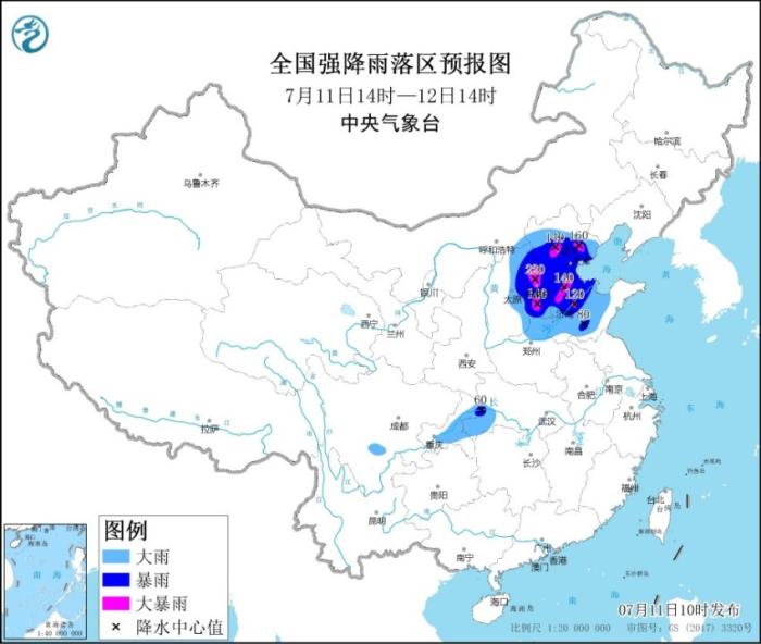 持续发布暴雨预警 中国气象局启动四级应急响应