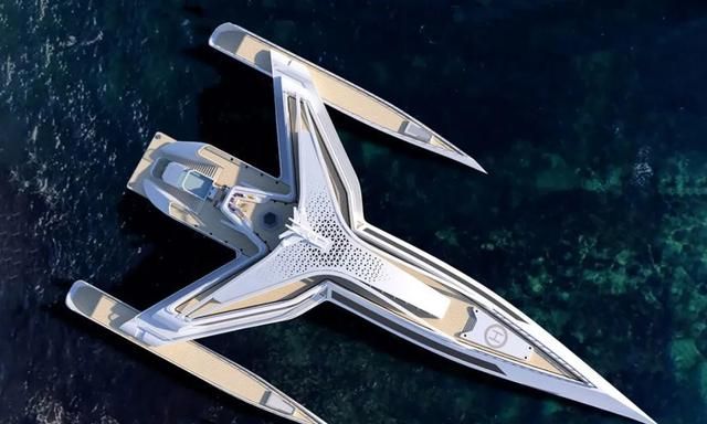 虽然三体船在游艇设计中并不少见,但这艘三体巨型游艇仍然引人注目.