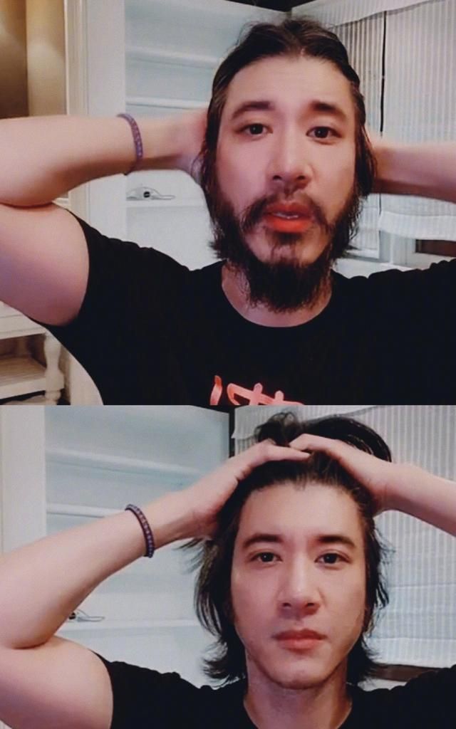 王力宏终于刮胡子了自嘲络腮胡像山顶洞人如今重回颜值巅峰