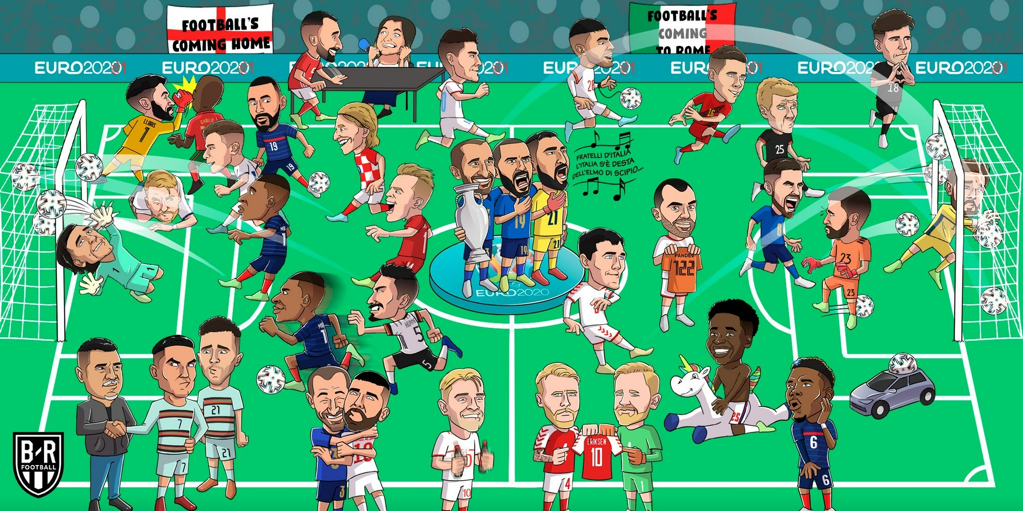 一图浓缩本届欧洲杯的精华