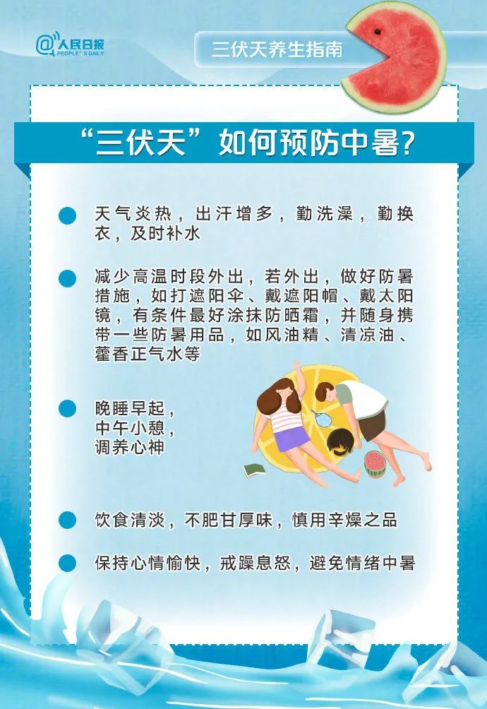 三伏天来了,养生要注意这些～》,编辑:张丹萍.