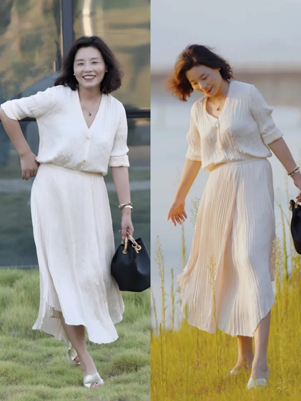 女人过了45岁,会穿搭比长相重要,建议学这位博主给搭配做减法