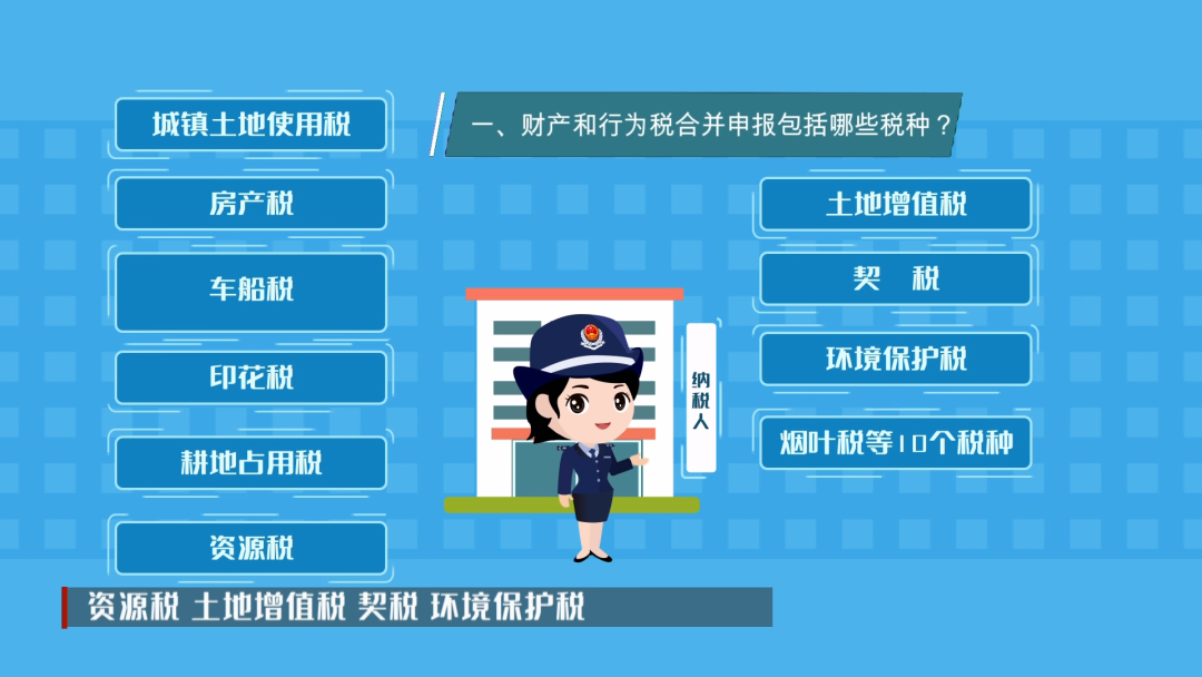 涨知识湘西财产与行为税合并申报这样操作更简便