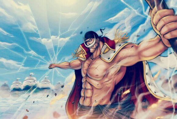 但是红发和白胡子之间的差距要小一点,对上顶上时的白胡子跟凯多