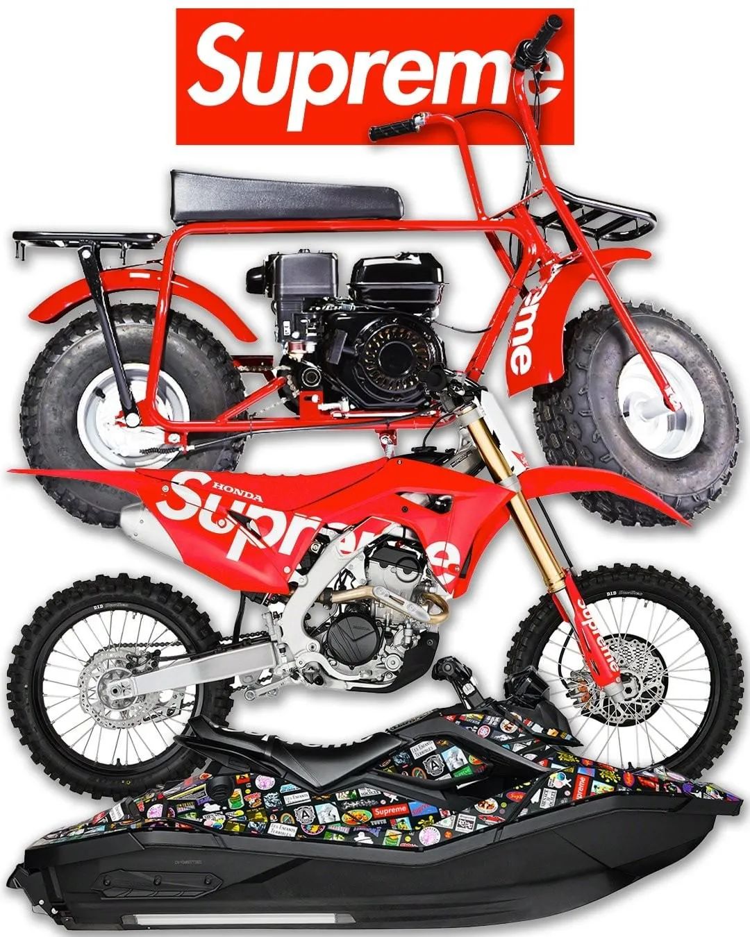 野起来了supreme联名越野摩托车atv传将下季限量发售