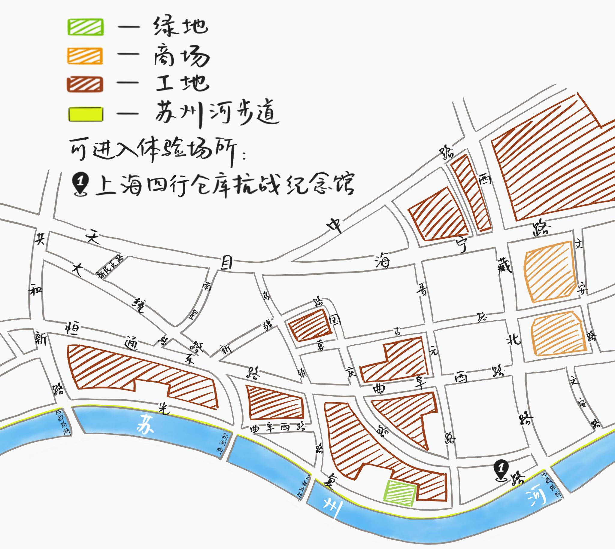苏州河景观线路图图片